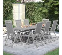vidaXL 9 Piece Garden Dining Set Solid Wood Acacia