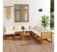 vidaXL 9 Piece Garden Lounge Set with Cushions Solid Wood Acacia (UK/IE/FI/NO only), Brown