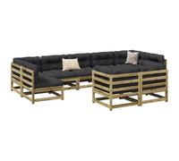 vidaXL Garden Sofa Set 9 Piece Outdoor Sofa Corner Sofa Impregnated Wood Pine