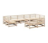 vidaXL 9 Piece Patio Sofa Set Solid Wood Pine