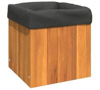vidaXL Acacia Wood Square Planter Box - Durable Flower Pot for Indoor/Outdoor Use, Brown, Includes Nonwoven Bag, Easy Assembly, 25x25x25 cm