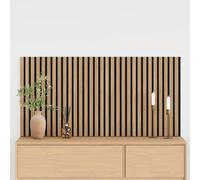 vidaXL Acoustic Wall Panels 2 pcs Slatted 60.5x60 cm Oak Veneer