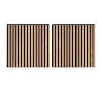 vidaxl acoustic wall panels 2 pcs oak veneer 60.5x60 cm - sound absorption for home theaters/music studios/offices