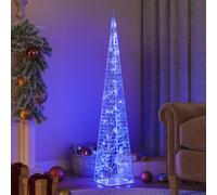 vidaXL Acrylic Decorative LED Light Cone Blue 120 cm UK HOT