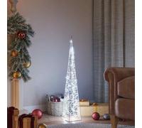 vidaXL Acrylic Decorative LED Light Cone Cold White 90 cm, White