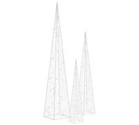 vidaXL Acrylic Decorative LED Light Cone Set Decoration Indoor Outdoor Seasonal