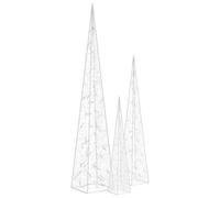vidaXL Acrylic Decorative LED Light Cone Set Decoration Indoor Outdoor Seasonal