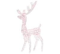 vidaXL Acrylic Reindeer Christmas Decoration 140 LEDs Warm White Xmas Set
