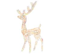 vidaXL Acrylic Reindeer Christmas Decoration Colourful Xmas Reindeer Ornament
