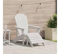 vidaXL Adirondack Chair White 82 x 74 x 92 cm HDPE