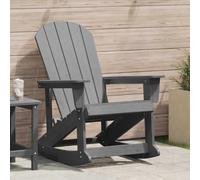 vidaXL Adirondack Rocking Chair Light Grey 92 x 73.5 x 92 cm HDPE