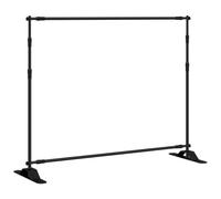 vidaXL Adjustable Backdrop Stands - Black Steel Background Support Stand, Ideal for Events and Photo Displays