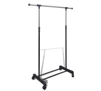 vidaXL Adjustable Clothes Rack - Durable Stainless Steel with Portable Design, Extending Hanging Rail, 4 Smooth Castors and Easy Assembly