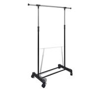 vidaXL Adjustable Clothes Rack 4 Castors 1 Hanging Rail Holder Garment Storage v