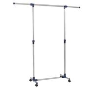 vidaXL Adjustable Clothes Rack Stainless Steel 165x44x150cm Silver Coat Hanger