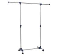 vidaXL Adjustable Clothes Rack Stainless Steel 165x44x150cm Silver Coat Hanger v