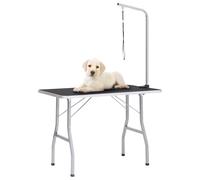 vidaXL Adjustable Dog Grooming Table with 1 Loop Pet Cat Puppy Foldable Desk
