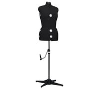 vidaXL Adjustable Dress Form Female Black M Size 40-46 Dressmaking Mannequin