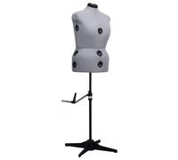 vidaXL Adjustable Dress Form Female Grey L Size 44-50 Dressmaking Mannequin