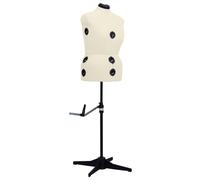 vidaXL Adjustable Dress Form Female Cream L Size 44-50 Dressmaking Mannequin