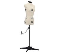 vidaXL Adjustable Dress Form Female Cream S Size 33-40 Dressmaking Mannequin