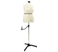 vidaXL Adjustable Dress Form Female Height Adjustable Cream L Velvet