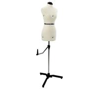 vidaXL Adjustable Dress Form Female Height Adjustable Cream S Velvet