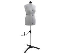 vidaXL Adjustable Dress Form Female Height Adjustable Grey M Velvet