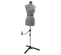 vidaXL Adjustable Dress Form Female Height Adjustable Grey S Velvet