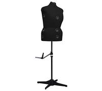 vidaXL Adjustable Dress Form Mannequin - Female Size L (44-50), Suitable for Tailors, Fashion Designers, Clothing Shops - Black, Made from Polyester and ABS
