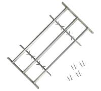 vidaXL Adjustable Security Grille for Windows with 3 Crossbar 1000-1500mm Safe