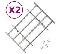 vidaXL Adjustable Security Grilles for Windows 2 pcs 1000-1500 mm