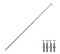 vidaXL Adjustable Security Window Bar, Galvanised Steel, Silver, 710-1200mm, Easy Screw-in Position, Includes Mounting Screws for Home Safety