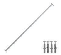 vidaXL Adjustable Security Window Bar, Galvanised Steel, Silver, 710-1200mm, Easy Screw-in Position, Includes Mounting Screws for Home Safety