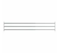 vidaXL Adjustable Security Window Bars - Galvanised Steel, 3-Piece Set, Silver Finish, Fits 710-1200mm Window Sizes