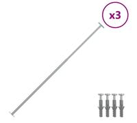 vidaXL 3x Adjustable Security Window Bars 710-1200mm Window Guard Home Office