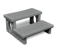vidaXL Spa Steps Grey Plastic Swimming Pool Hot Tub Ladder Accessory Strong