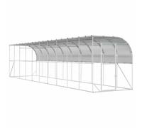 vidaXL Against Wall Chicken Coop Silver 1000 x 200 x 215 cm