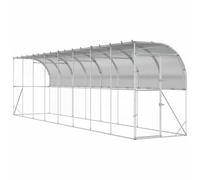 vidaXL Against Wall Chicken Coop Silver 800 x 150 x 215 cm