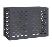 vidaXL Air Conditioner Cover Anthracite 100 x 50 x 70 cm Steel, Air Conditioner Cover, Rectangular, Modern Design, Durable Shield for Outdoor Equipment, Seasonal Protection, Home Accessories