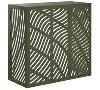 vidaXL Air Conditioner Cover Olive Green 110 x 50 x 105 cm Steel