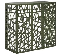 vidaXL Air Conditioner Cover Olive Green 110 x 50 x 105 cm Steel