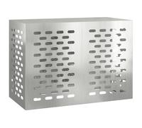 vidaXL Air Conditioner Cover Silver 100 x 50 x 70 cm Galvanised Steel, Air Conditioner Cover, Garden Appliance Shield, Winter Protection, Rectangular Outdoor Accessory, Durable Weatherproof Design