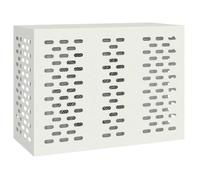 vidaXL Air Conditioner Cover White 110 x 50 x 80 cm Steel