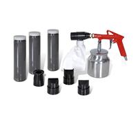 vidaXL Air Sand Blasting Kit 3 Bottle of Sand 4 Nozzle Rust Remove Cleaning vida