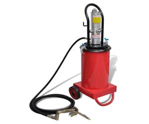 vidaXL Airpress Pneumatic Grease Injector - 12L Capacity, Metal, Red - Garage & Workshop Lubrication Tool