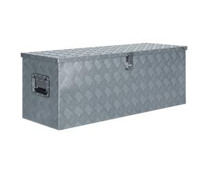 vidaXL Aluminium Box 110.5x38.5x40 cm Silver