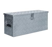 vidaXL Aluminium Box 76.5x26.5x33 cm Silver