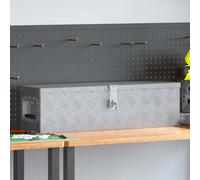 vidaXL Aluminium Box 80.5x22x22 cm Silver