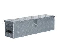 vidaXL Aluminium Box - Versatile Storage Solution for Travel, Camping, Garage Organisation - Lightweight, with Roomy Interior and Locking System - 80.5x22x22 cm - Silver